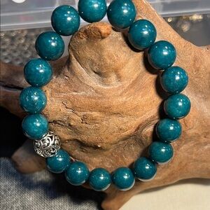 10mm Dark Teal Chalcedony